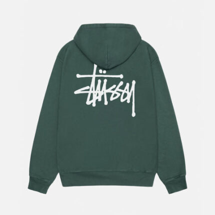 Basic Stüssy Hoodie Pigment Dyed Forest
