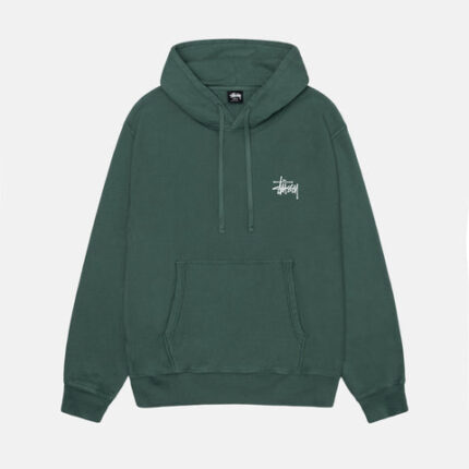 Basic Stüssy Hoodie Pigment Dyed Forest