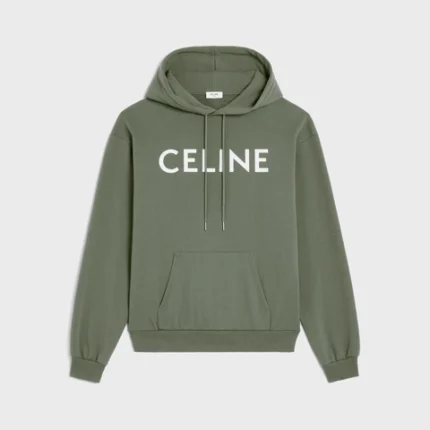 Celine Green Hoodie in Cotton Fleece