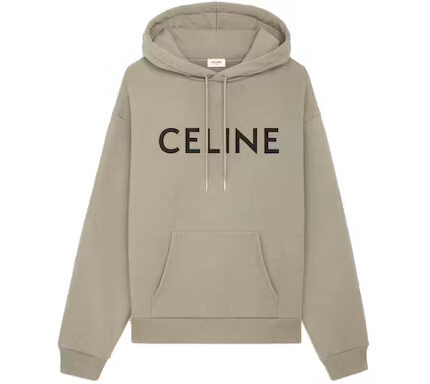 Celine Loose Celine Print Hoodie