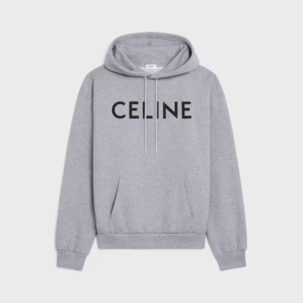 Celine Loose Hoodie in Cotton Fleece Grey