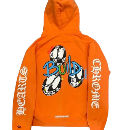 Chrome Hearts Orange Matty Boy Link and Build Hoodie