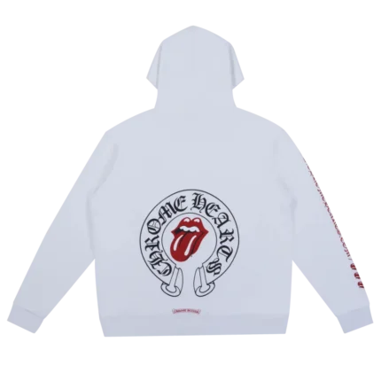 Chrome Hearts Rolling Stones Hoodie White