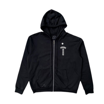 Chrome Hearts T Logo FU Shoulder Zip Up Hoodie