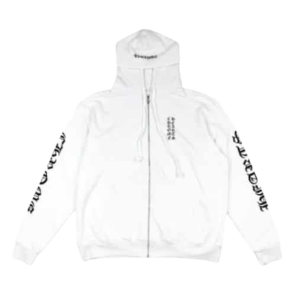 Chrome Hearts Vertical FU Hood Zip Up Hoodie