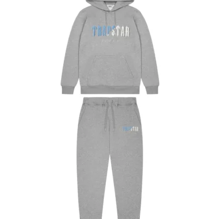 Decoded Chenille Hooded Tracksuit - Grey Ice