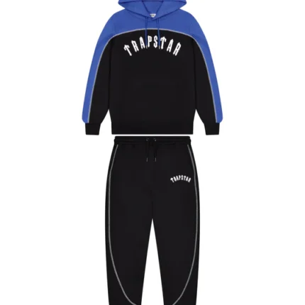 Irongate Chenille Arch Hooded Tracksuit - Black/Blue