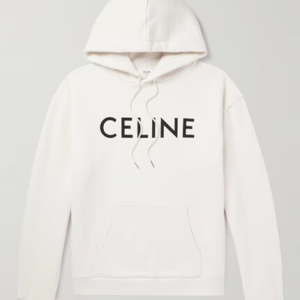 Logo Print Cotton Jersey Hoodie