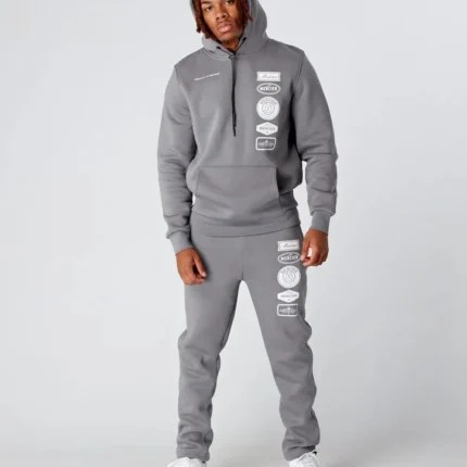 Steel Badge 2.0 hooded Tracksuit – Grey