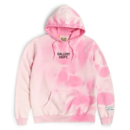 Sunfaded Center Logo Pink Hoodie