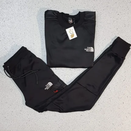 The North Face 2 Panel Cotton Tracksuit – Black