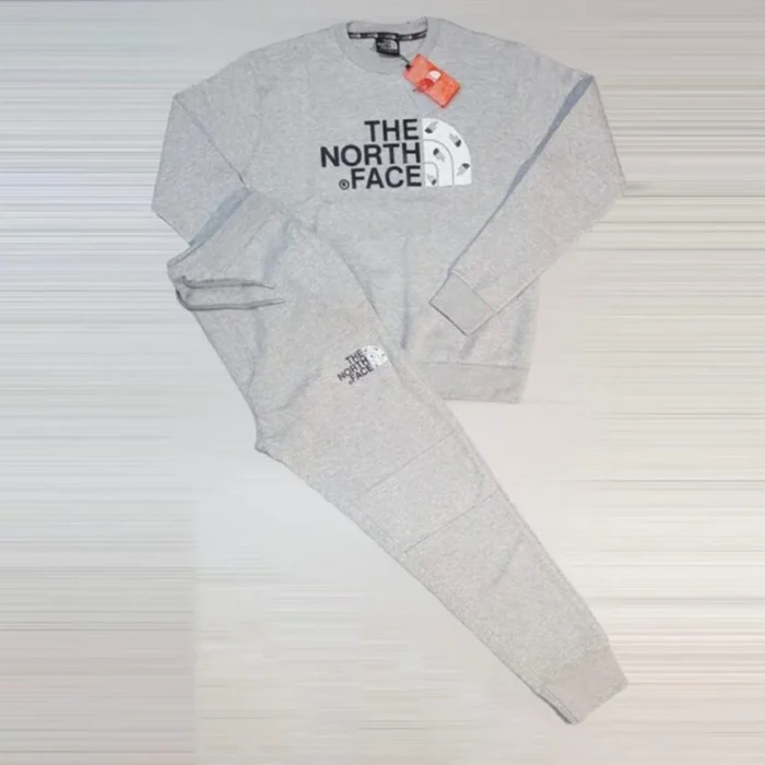 The North Face Printed Logo Crewneck Tracksuit – Black