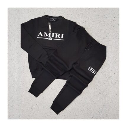 Trendy Blue Amiri Oversized Sweatpants Set | Men’s Streetwear Tracksuit Fashion