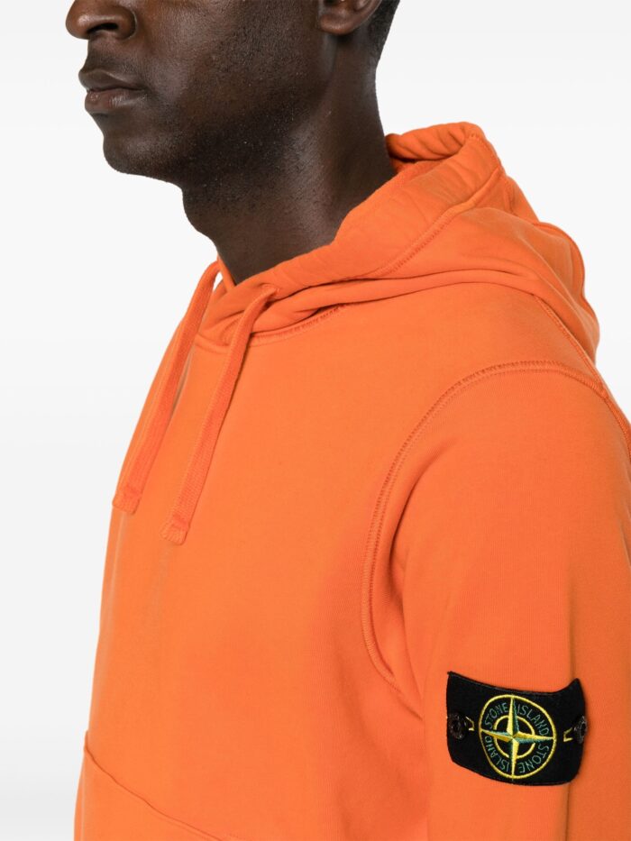 Stone Island Compass Appliqué Cotton Hoodie