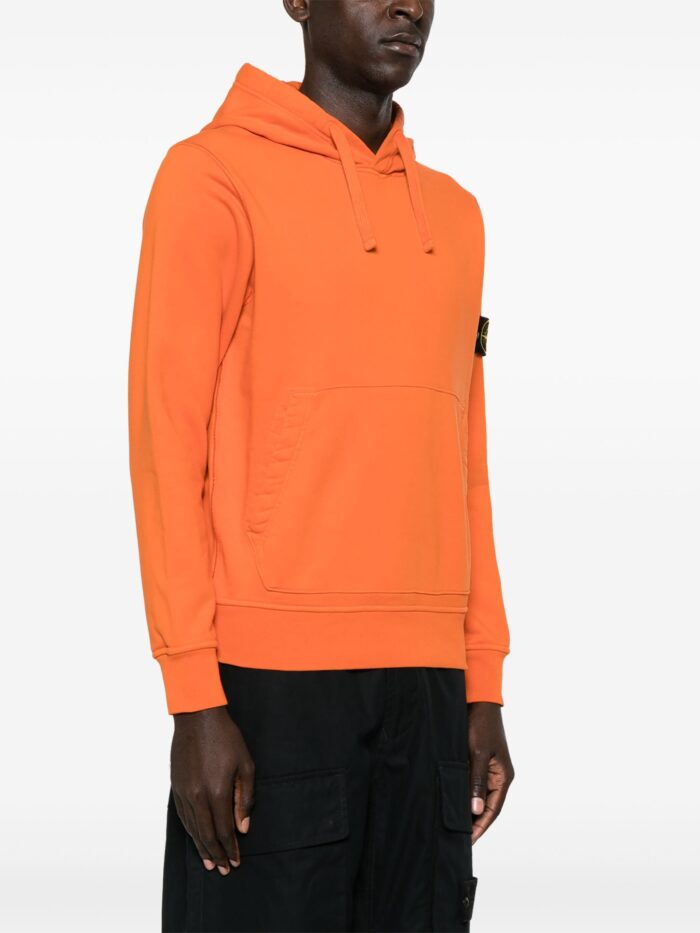 Stone Island Compass Appliqué Cotton Hoodie