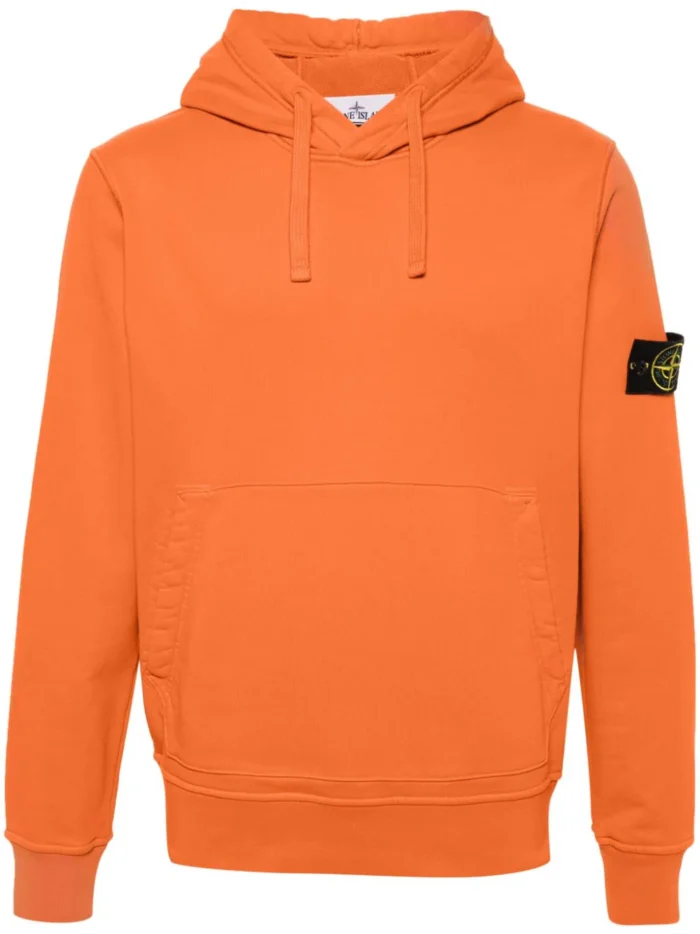 Stone Island Compass Appliqué Cotton Hoodie