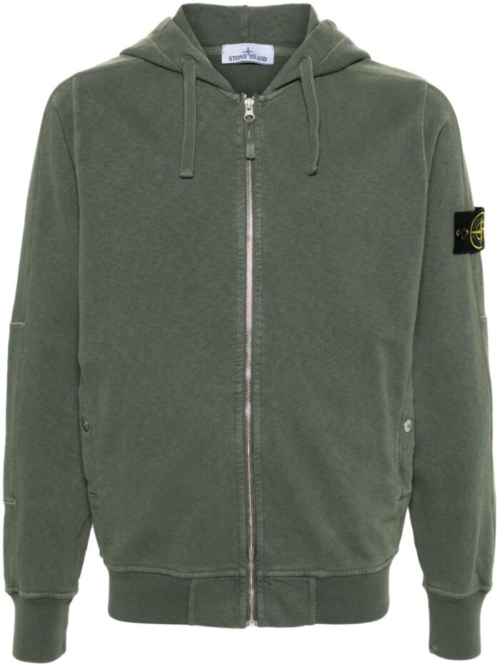 Stone Island Compass Badge Zipped Hoodie