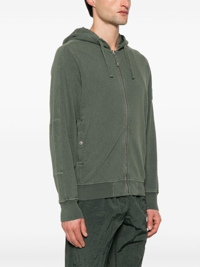 Stone Island Compass Badge Zipped Hoodie