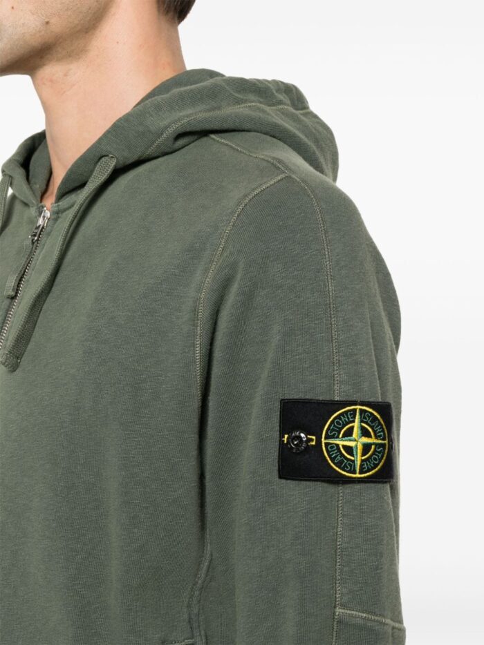 Stone Island Compass Badge Zipped Hoodie