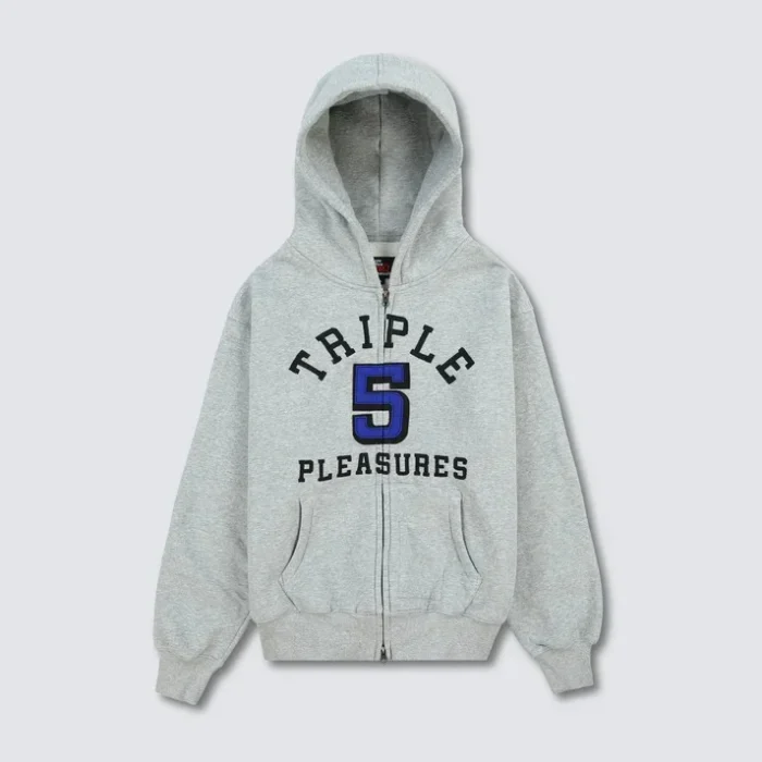 555 Applique Zip up Hoodie