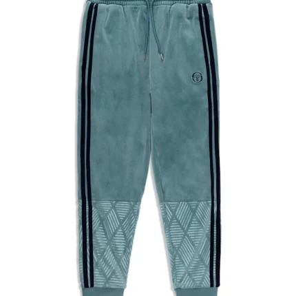 Alife New Year Debossed Damarindo Velour Track Pant- Larkspur