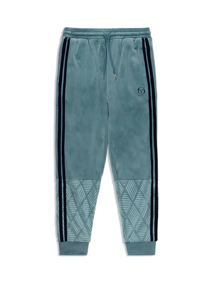 Alife New Year Debossed Damarindo Velour Track Pant- Larkspur