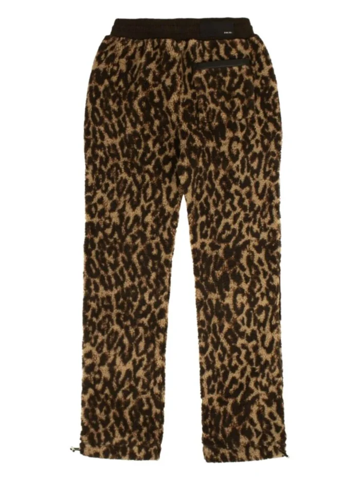 Amiri Leopard-Print Fleece Trousers