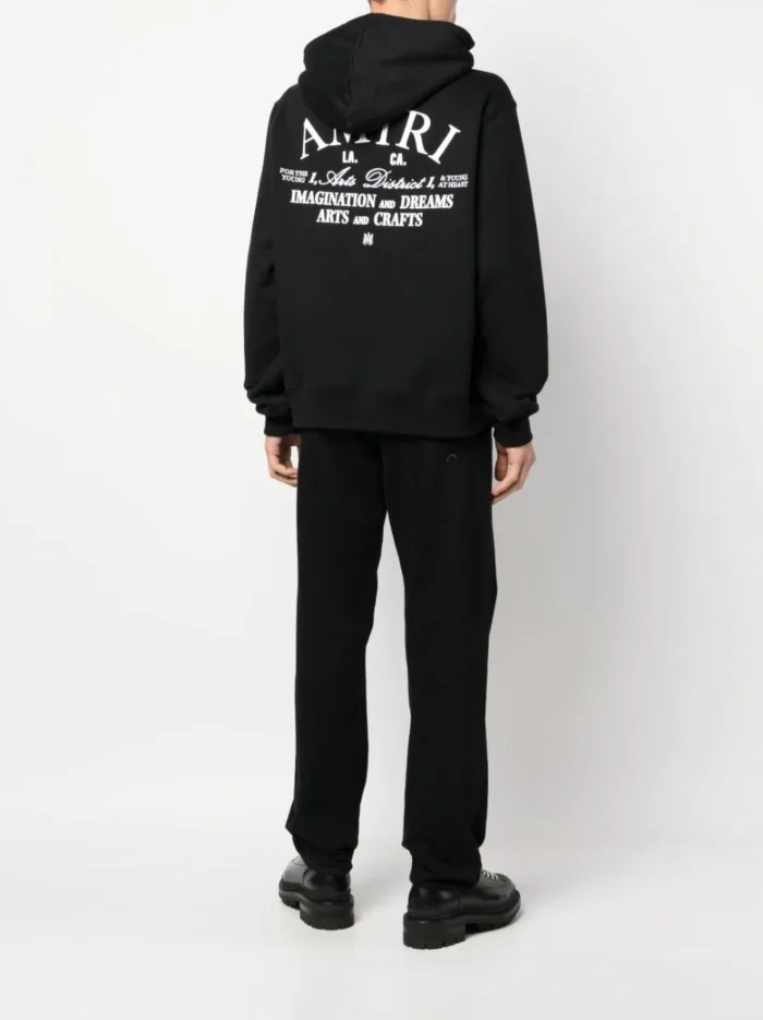 Amiri Logo-Print Cotton Hoodie