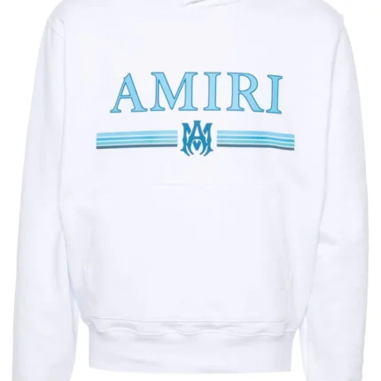 Amiri Ma Bar Cotton Hoodie Blue