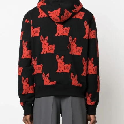 Amiri Rabbit-Motif Cotton Hoodie