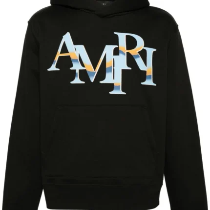 Amiri Staggered-Chrome Cotton Hoodie