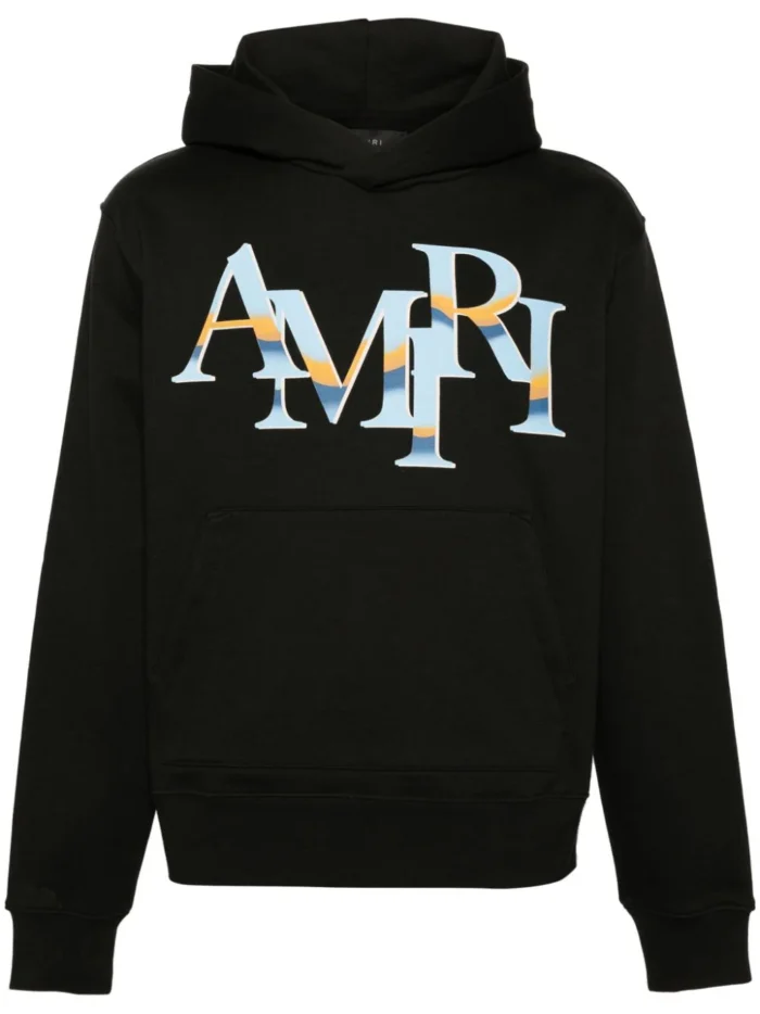 Amiri Staggered-Chrome Cotton Hoodie