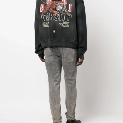 Amiri Vintage Tiger Rib-Trimmed Hoodie