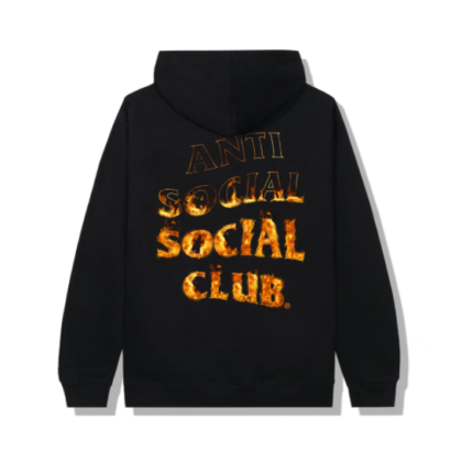 Anti Social Social Club a Fire Inside Black Hoodie