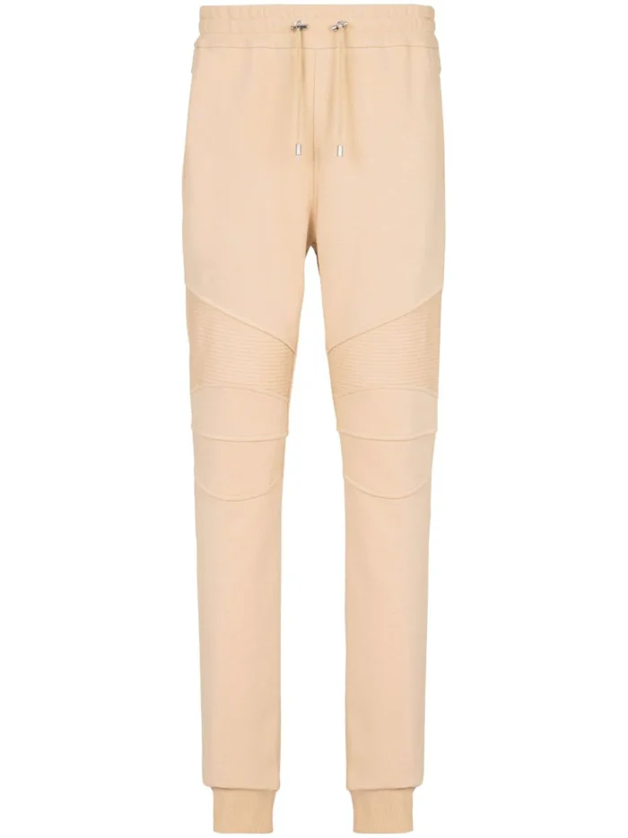 Balmain Logo-Flocked Cotton Track Pants