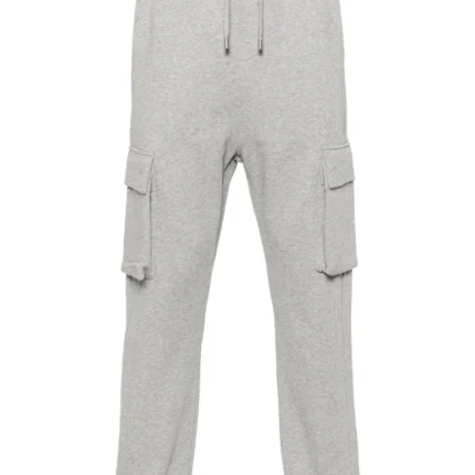 Balmain Logo-Print Cotton Track Pants Grey