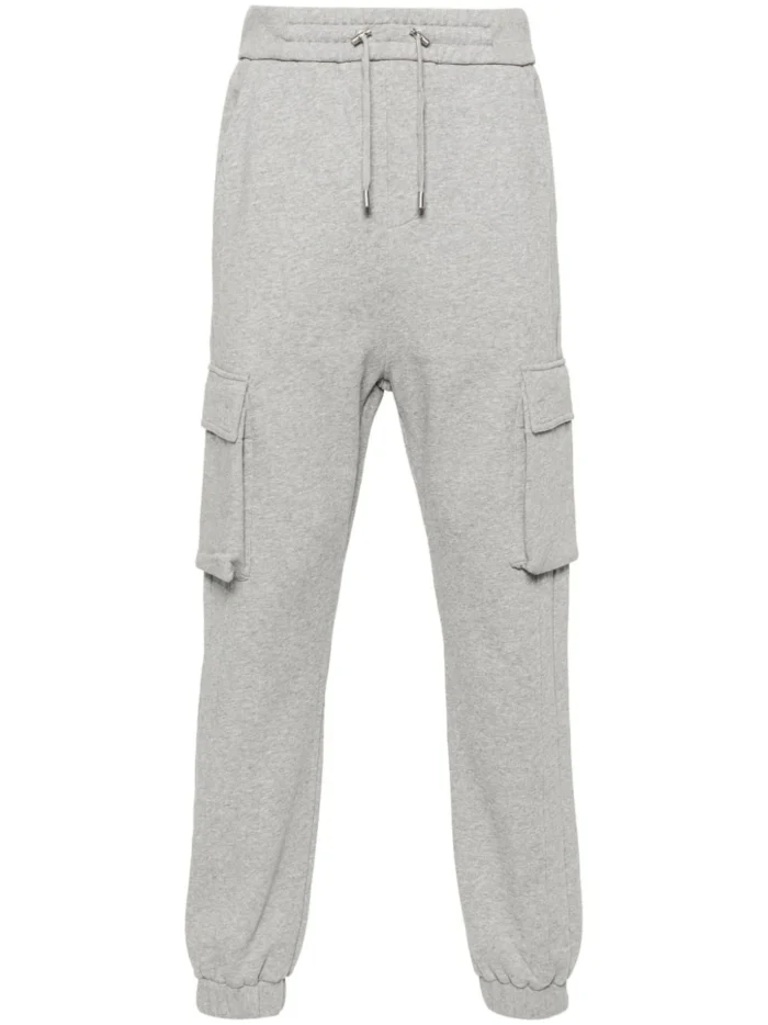 Balmain Logo-Print Cotton Track Pants Grey