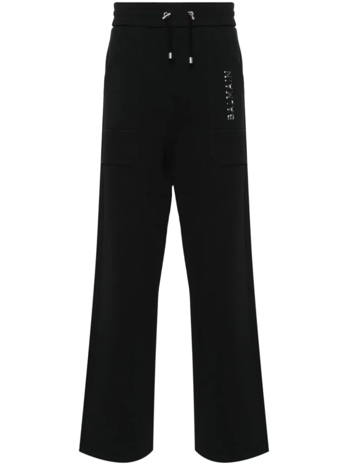 Balmain Wide-Leg Cotton Track Pants