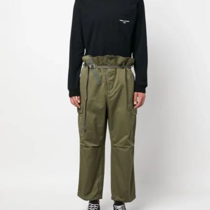 Comme Des Garçons Homme Belted Tapered-Leg Cargo Trousers