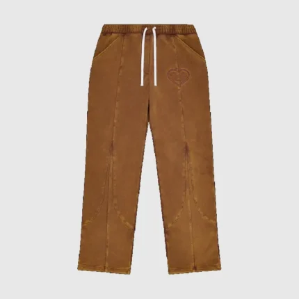 Cybe Track Pants Washed Brown-Pink Wine