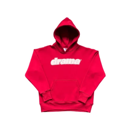 Drama Call Foam Hoodie - (RED/WHITE)