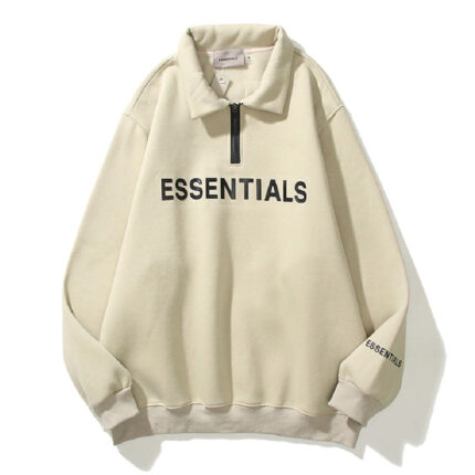 ESSENTIALS Half Zipper CARL’s Coffee Hoodie