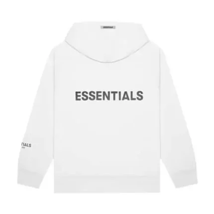 Essentials Full Zip Up Applique Logo Hoodie