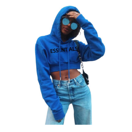 Essentials Oversized Cropped Hoodie