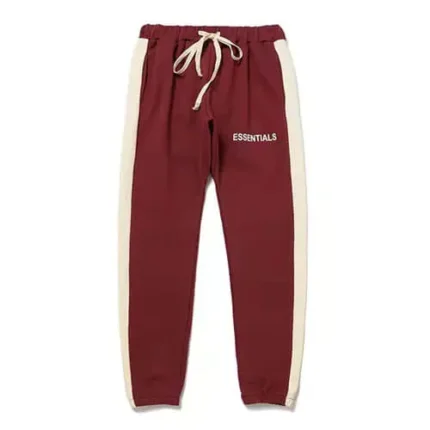 Fear of God Essentials Side Stripe Sweatpant Red