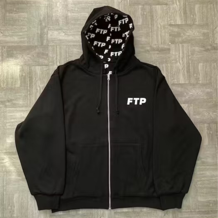 FTP Allover Logo Reversible Hoodie
