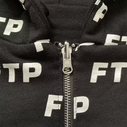 FTP Allover Logo Reversible Zipper Hoodie