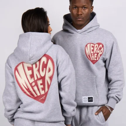 Grey Marl Mercier Heart Hoodie