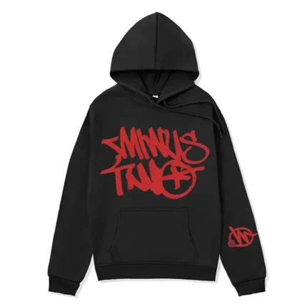 Hoodie minus Two Hood Black Red