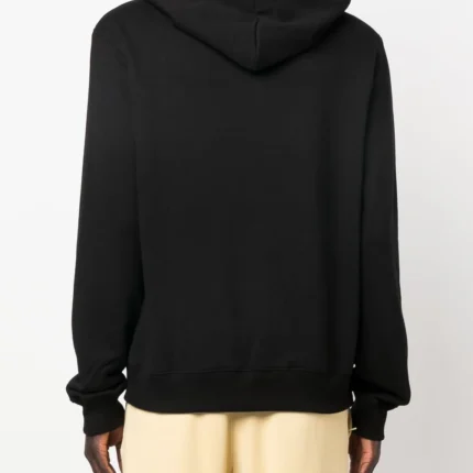 Lanvin Embroidered-Logo Pouch-Pocket Hoodie